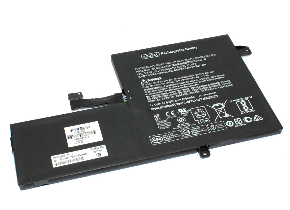 Аккумуляторная батарея для ноутбука HP Chromebook 11 G5 (AS03XL) 11.1V 44.95Wh