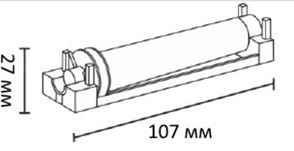 Карниз для римских штор "Компакт-Лип" арт. 807, длина 255 см