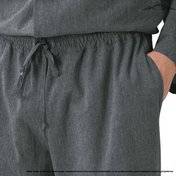 Вареный (стираный) хлопок цв.Темно-серый меланж | ш.250 см | 120 г/м² | хлопок-100%