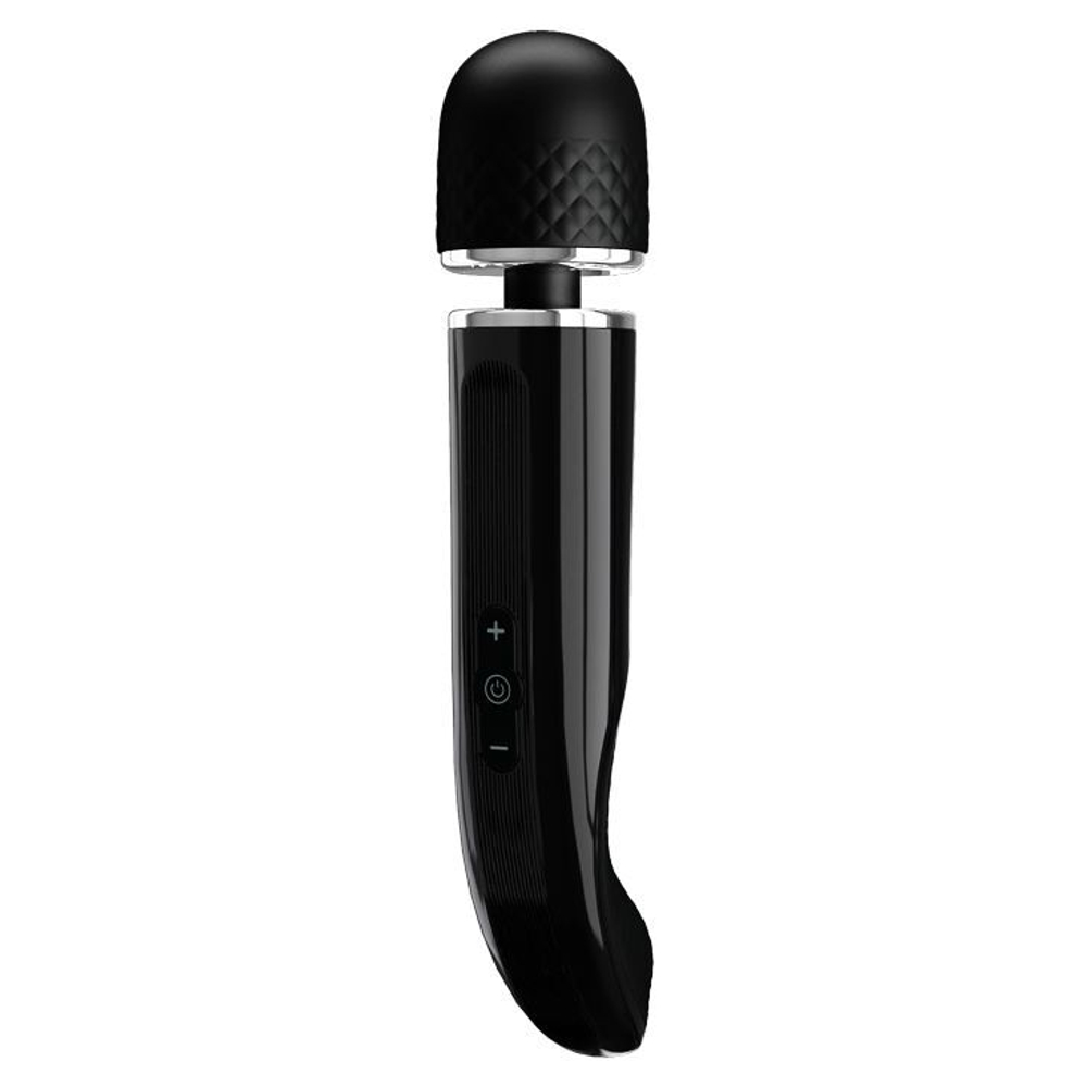 Черный вибратор-жезл Charming Massager Plus - 29 см.
