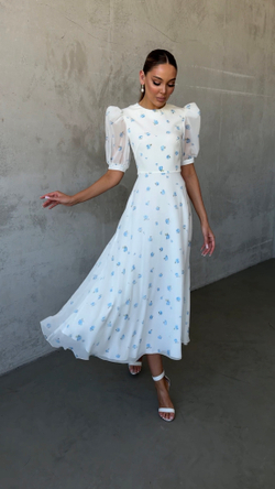 Платье Sabrina flower blue