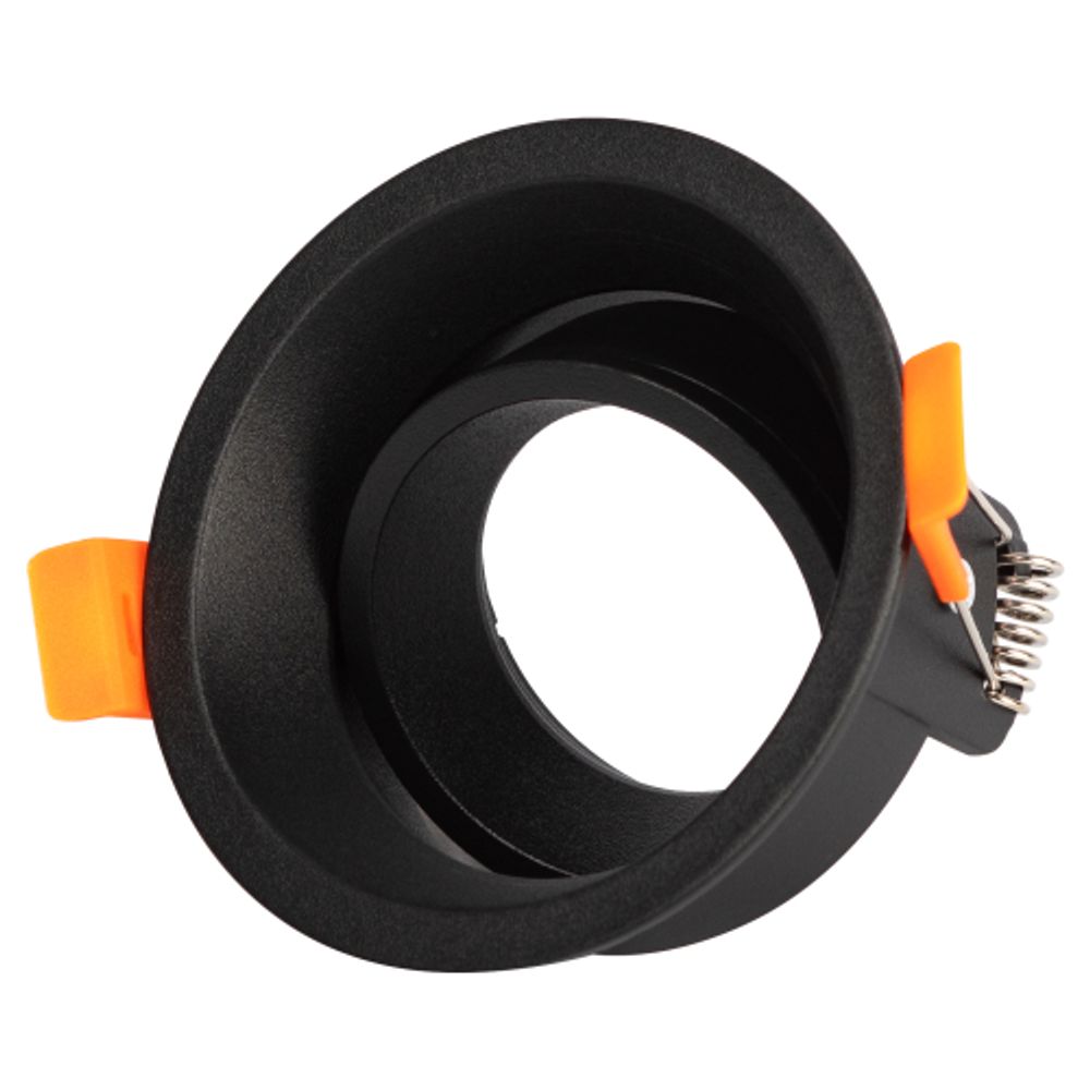 Светильник встраиваемый алюминиевый ЭРА KL98 BK под лампу MR16 GU5.3 черный | Алюминиевые встраиваемые светильники