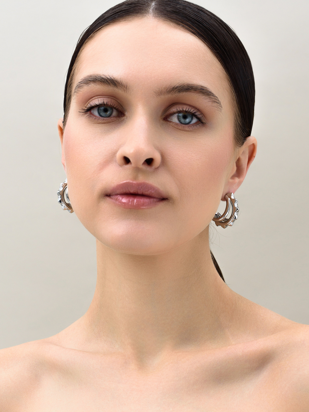 Серьги "Triple thorns" Silver