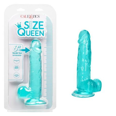 Голубой фаллоимитатор Size Queen 6 - 20,25 см. (Цвет: голубой)