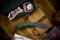 Нож Vosteed Nightshade TS сталь Nitro-V Black Stonewash рукоять Green Micarta