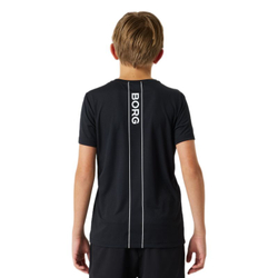 Детская теннисная футболка Bj_rn Borg Ace Light - black beauty