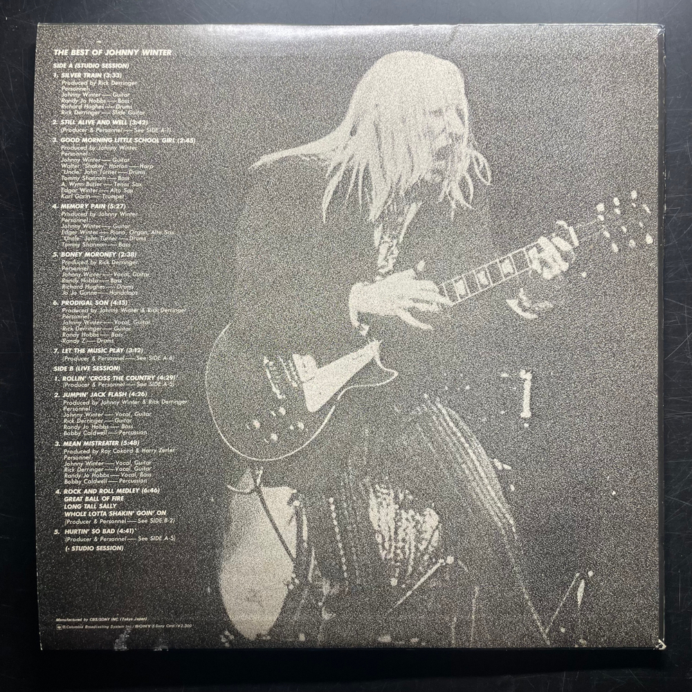 Johnny Winter ‎– The Best Of Johnny Winter (Япония 1974г.)