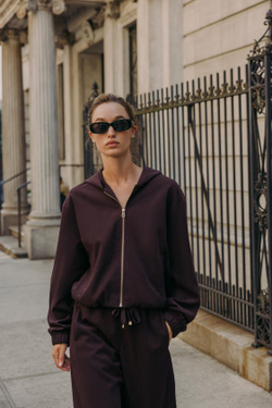 ZARA БОМБЕР С КАПЮШОНОМ, БУРГУНДИ