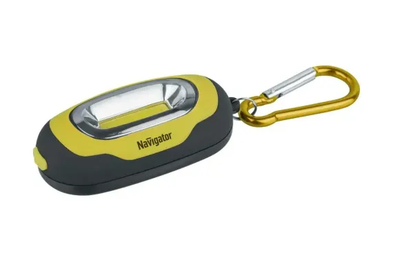 Фонарь Navigator NPT-KC07-Y-2CR2032 1 COB LED брелок желтый 37904