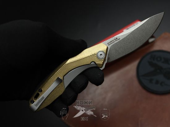 Складной нож KERSHAW Tumbler 4038BRZ c клинком из стали D2, рукоять Бронзовый сплав