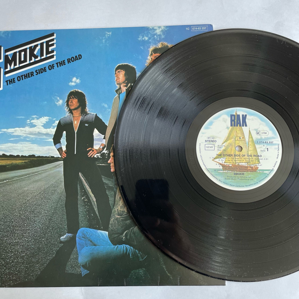 Винтажная виниловая пластинка LP Smokie Смоуки The Other Side Of The Road (Германия 1979)
