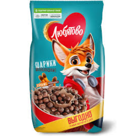Завтрак шарики  Любятово Шоколадные 500 гр
