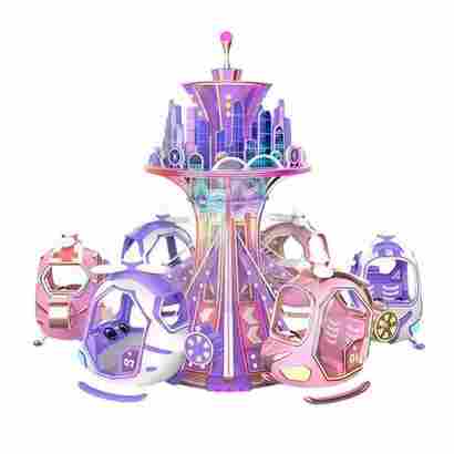 Электрическая Аттракцион карусель «Вертолётная прогулка», 5,5×5,5×3 м