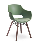 Кресло пластиковое с обивкой Papatya Opal Wox Pro Soft Iroko