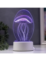 Светильник «Медуза» LED RGB от сети 9.5×10×21.5 см RISALUX