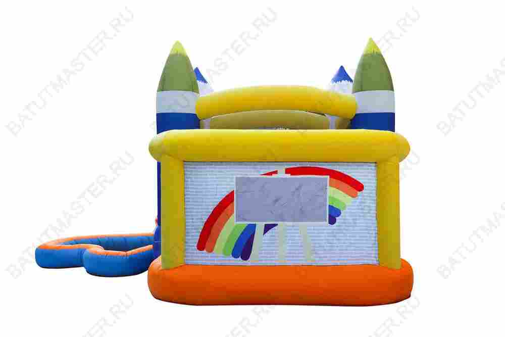 Батут для детей на дачу "Радужный замок" 3,4*3,1*2,1 м