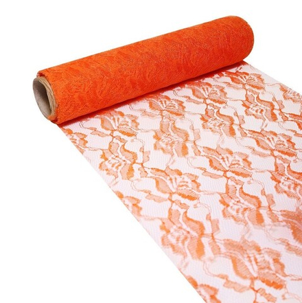 Кружево гипюр 24см,  (оранжевый)