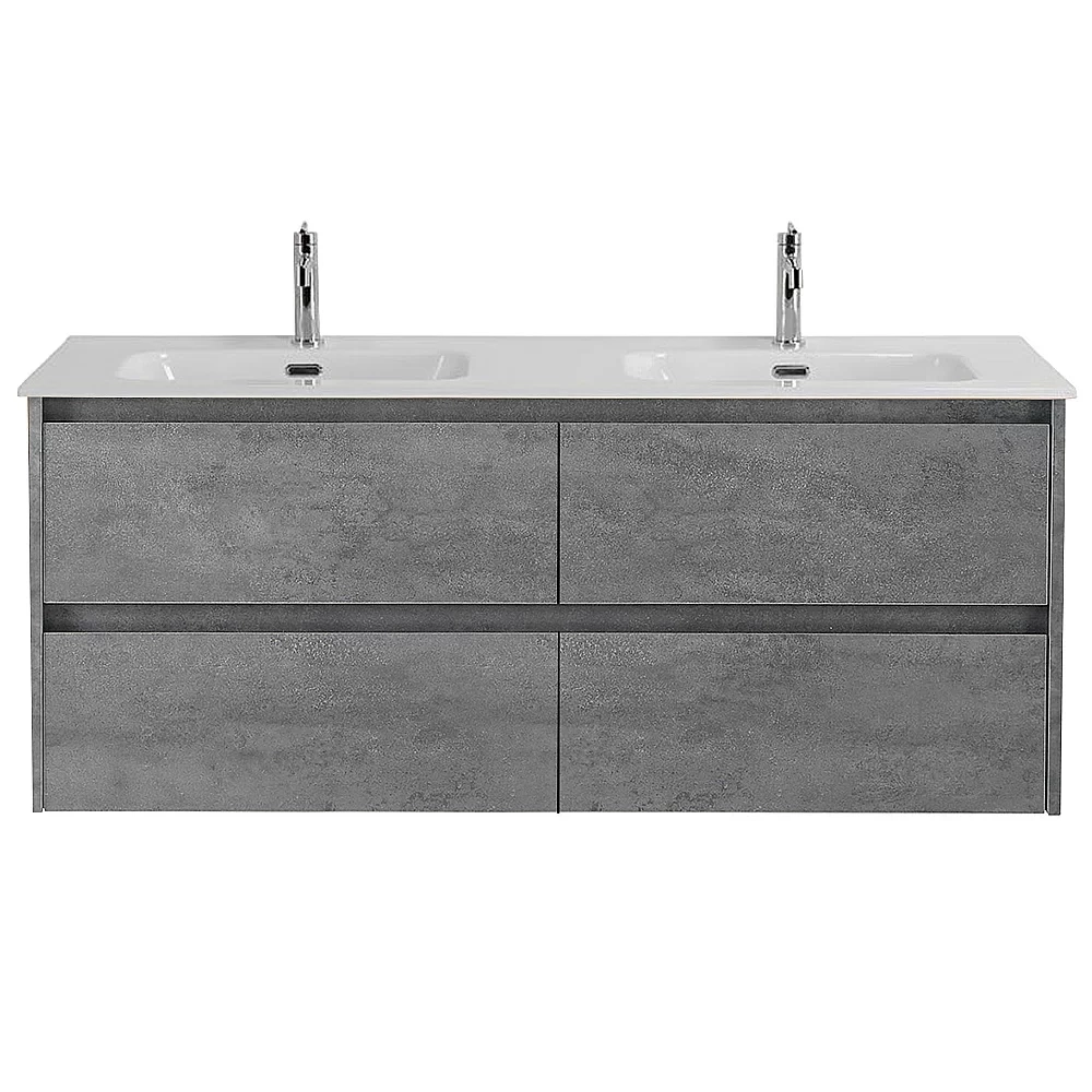 Тумба с раковиной BelBagno KRAFT 4C 120 серый цемент