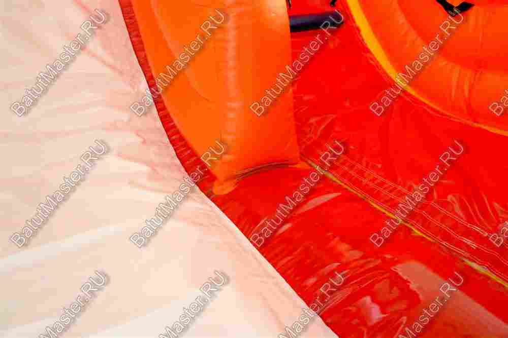 Надувной батут "Слоник в джунглях с двумя лестницами и широким скатом" 6*5*5.5 м