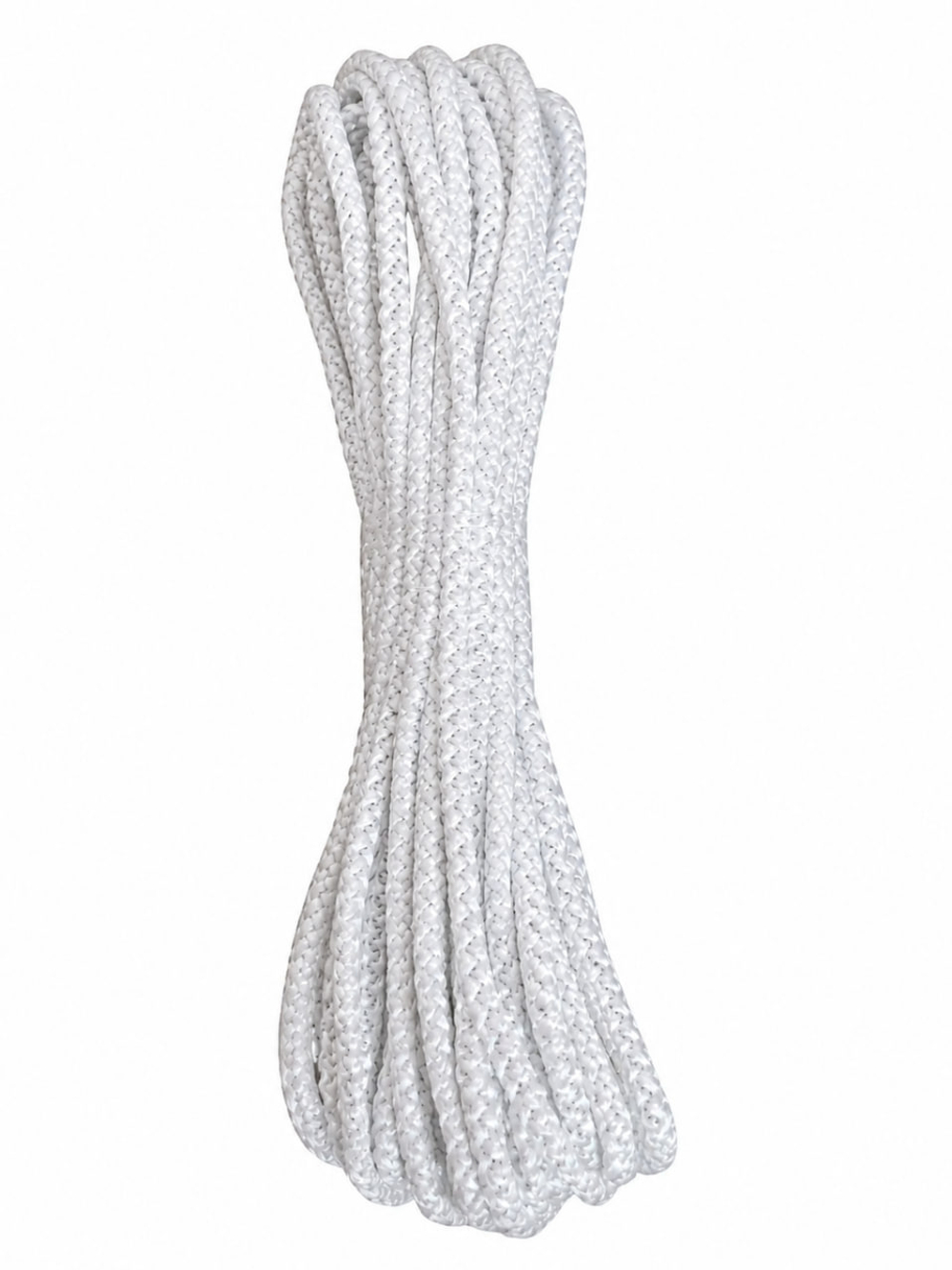 Веревка хозяйственная (шнур) белая с сердечником 6 мм * 10 м
