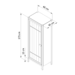 Шкаф 66х45х173 Карлос, распашной для одежды, деревянный, эвкалипт, массив сосны, Dipriz