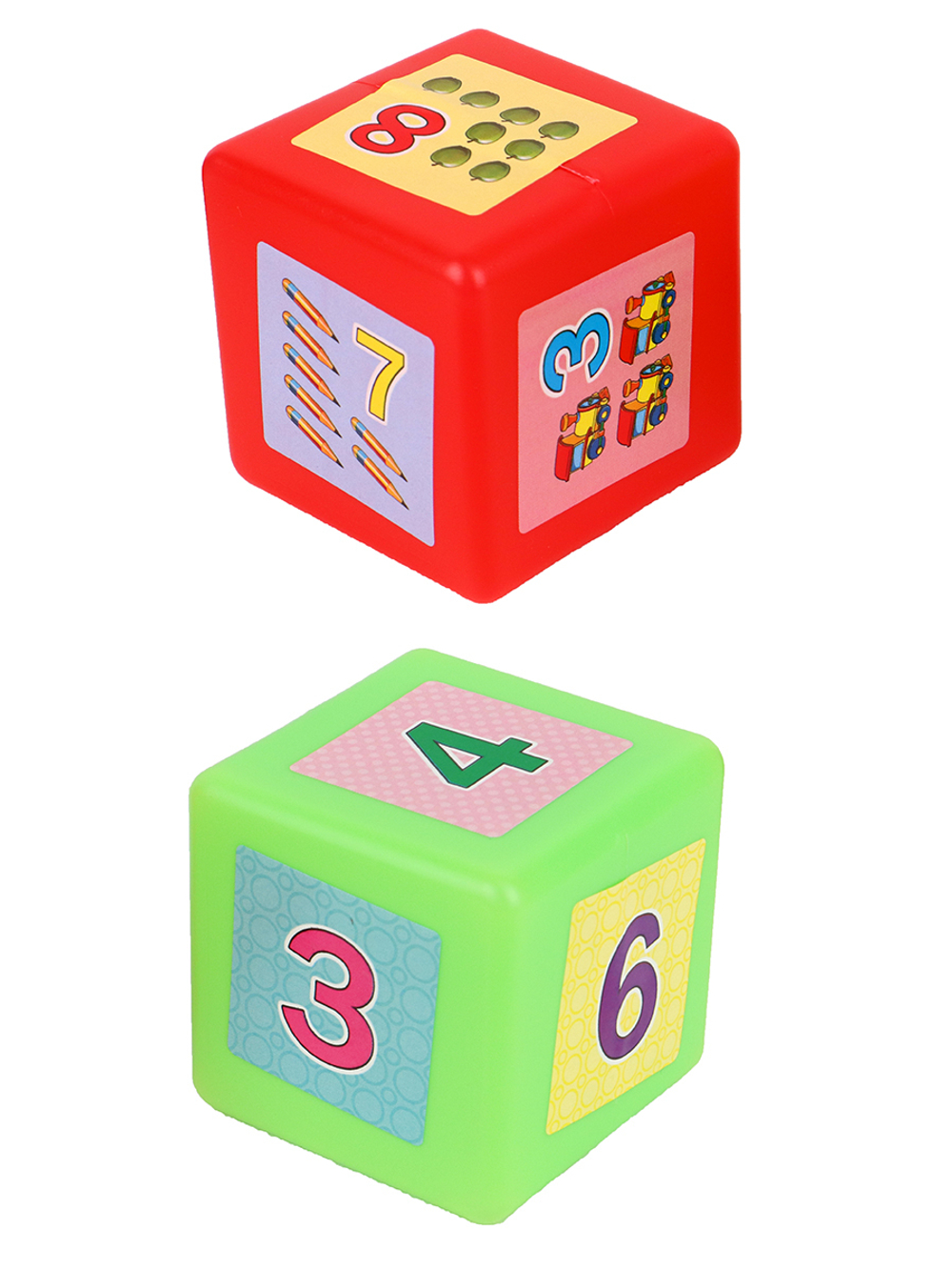 Кубики выдувные 6 шт МАТЕМАТИКА с картинками арт. К06-0818