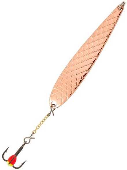 Блесна вертикальная зимняя Lucky John DIAMOND BLADE с цепочкой и тройником 51мм C блистер