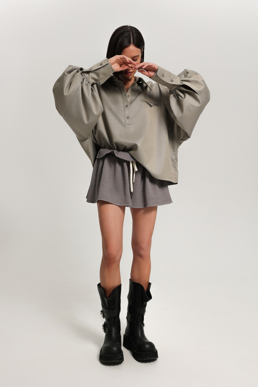 Рубашка из костюмной ткани