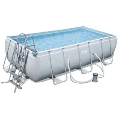 Бассейн каркасный Rectangular Frame прямоугольный 404*201*100 см + 2 аксессуара Bestway (56441)