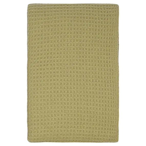 Плед из шерсти травянисто-зеленого цвета из коллекции essential, 130х180 см