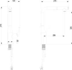 Смеситель для кухни Domaci Римини D569218BK черный