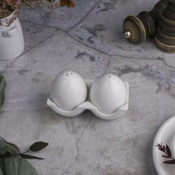 Набор для специй 2 предмета Яйцо на подставке белый фарфор P.L. Proff Cuisine [1]