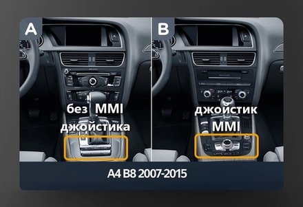 Магнитола для Audi A4 B8 2007-2015 с джойстиком MMI - FarCar DX10-9636B монитор 10.36" IPS на Android 13, 4+64Гб, CarPlay