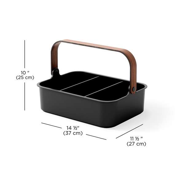 Органайзер bellwood, 37х27 см, черный/орех