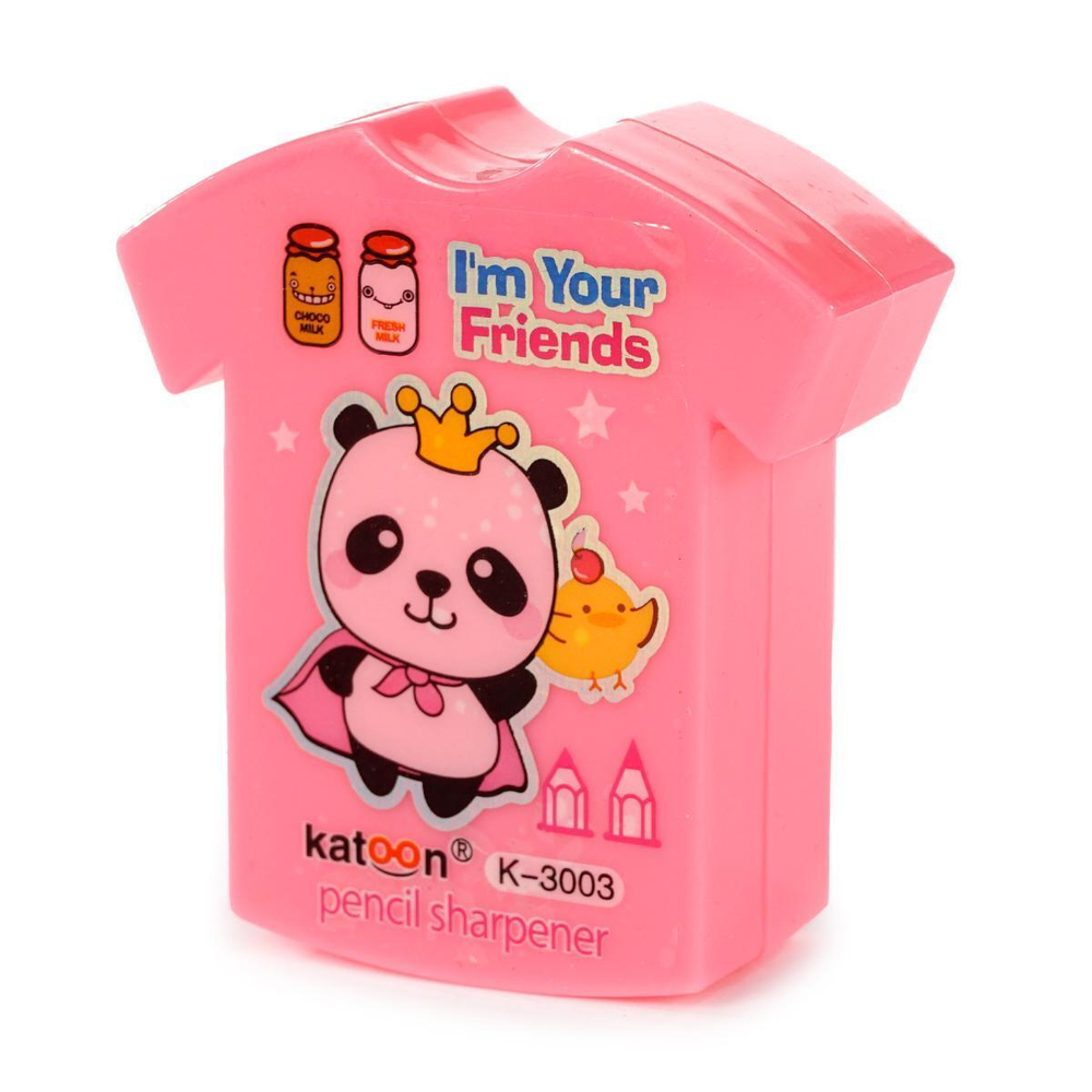 Точилка "Футболка с пандой", 2 отверстия, 1 шт.