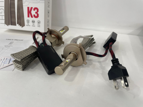 H4 / Светодиодные лампы K3, без вентилятора, 12v, 55w (2 шт. / комплект)