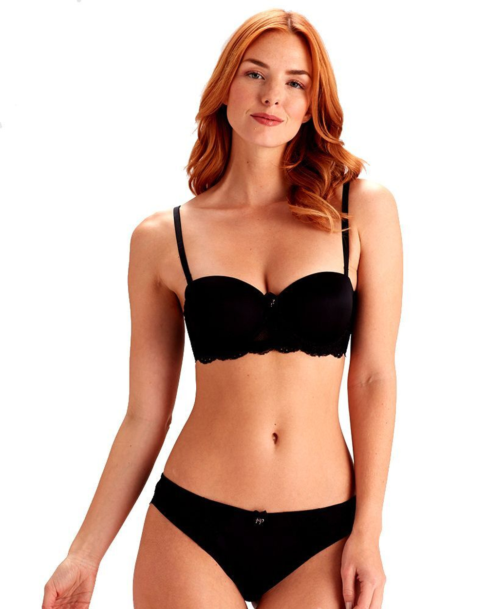 Трусики-бразилиана с кружевом Imogen (Размер: L) (Цвет: телесный)