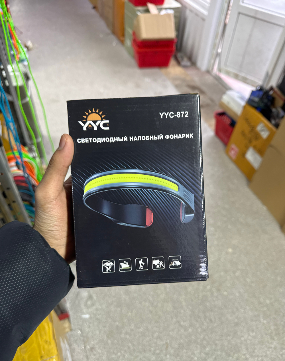 Фонарь налобный светодиодный аккумуляторный YYC-872