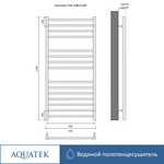 Полотенцесушитель водяной Aquatek (Акватек) Альтаир П16 500х1100 мм, подключение нижнее/диагональное, сверхпрочная пищевая нержавеющая сталь AISI 304L, гарантия 10 лет