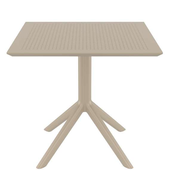 Стол пластиковый Sky 80х80 см, бежевый