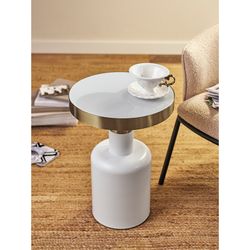 Столик журнальный Froud, Ø35 см, белый