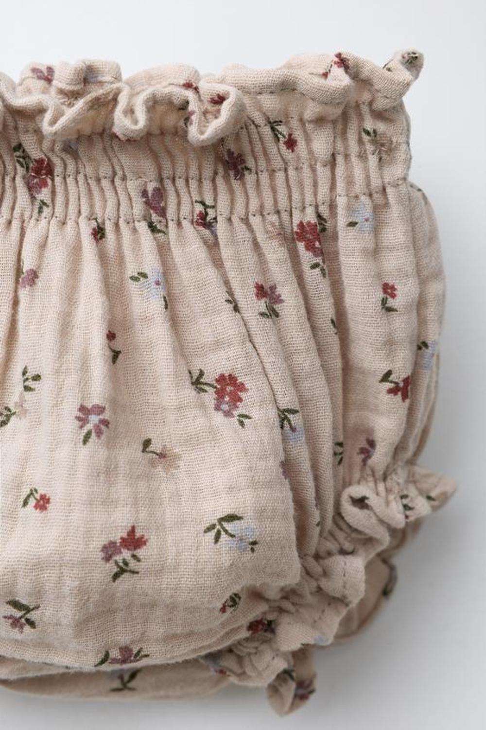 ZARA ТРУСЫ С ЦВЕТОЧНЫМ ПРИНТОМ ИЗ БАМБУЛА, РЫЖЕВАТО-КОРИЧНЕВЫЙ