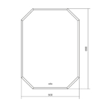Зеркало MIXLINE "Атлант" 500*690 (ШВ) б/полки с фацетом (К)