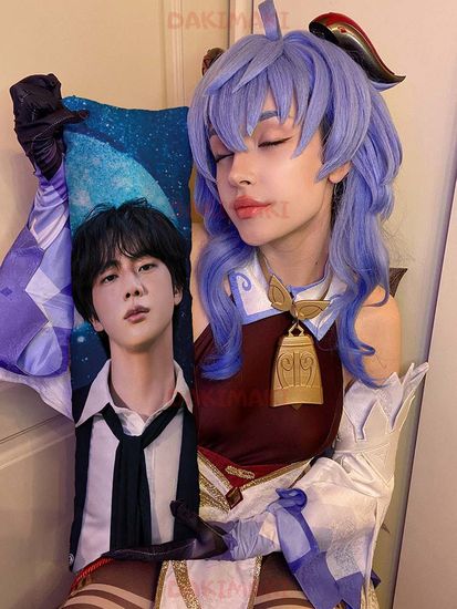 Мини дакимакура Джин из БТС | BTS арт. M1078, 60х20 см