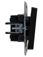 BRITE Выключатель 1-клавишный проходной с индикацией 10А ВС10-1-7-БрЧ черный IEK