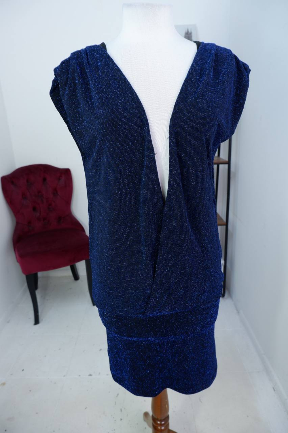 Платье блестящее для вечеринки, маркировка 40, визуально 46 размер