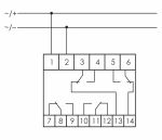 Реле промежуточное (электромагнитное) PK-4P-12 12В 50Гц 4х8А 4 перекл.