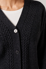 1908 Кардиган женский (темно-серый меланж)