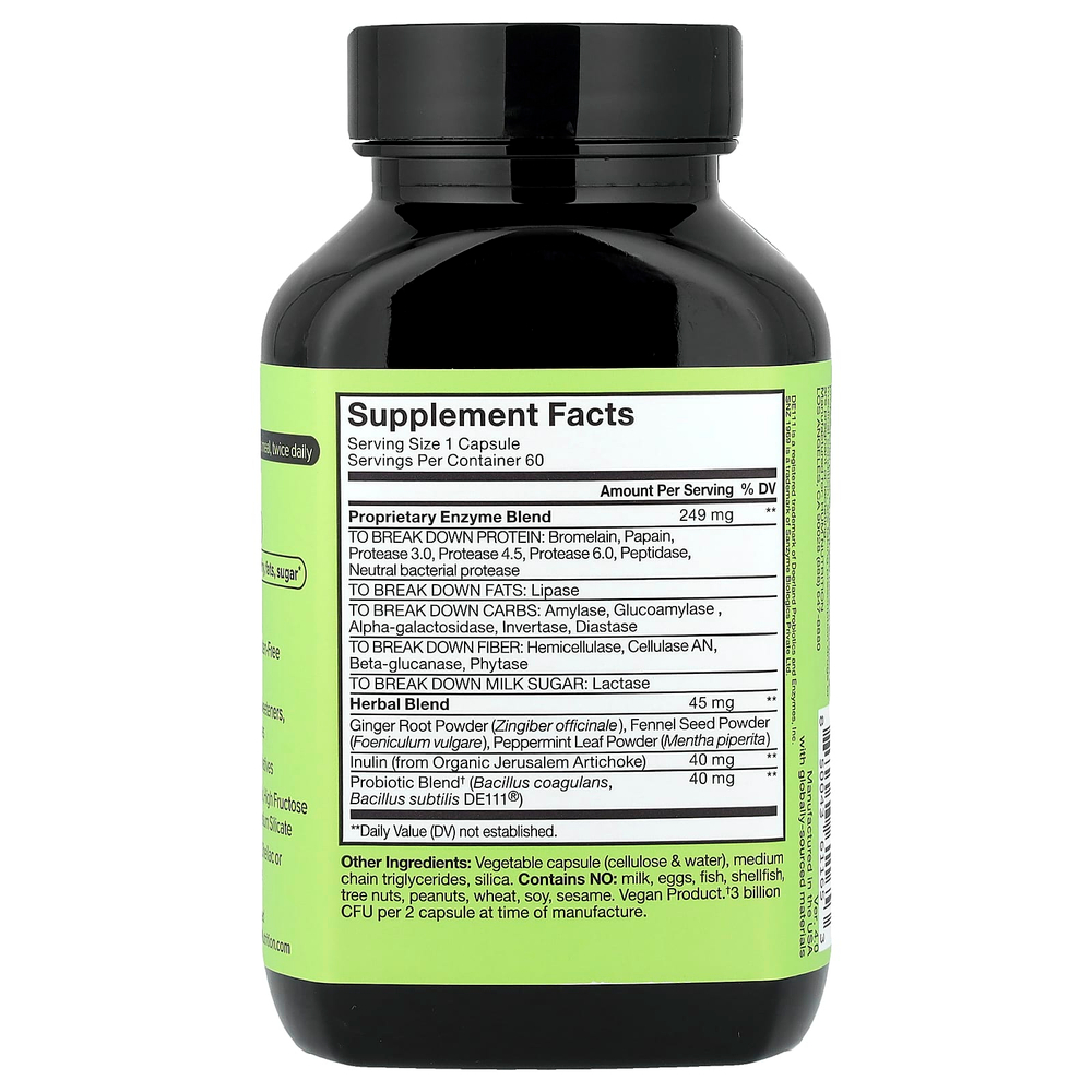 HUM Nutrition, Flatter Me®, пребиотики и пробиотики, 60 веганских капсул