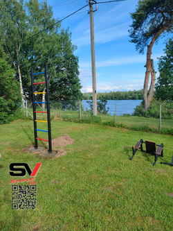 Монтаж уличной шведской стенки Sv Sport (2 вертикальных столба)